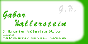 gabor wallerstein business card